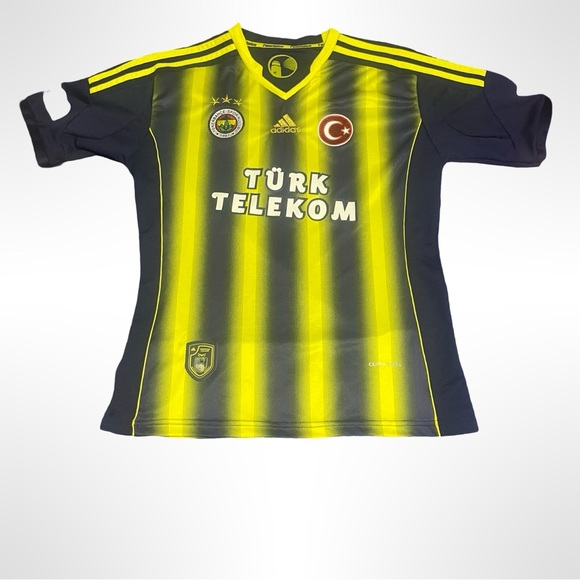 FENERBAHCE 2013/2014 HOME FOOTBALL SHIRT SOCCER JERSEY ADIDAS MENS SIZE M - Picture 1 of 4